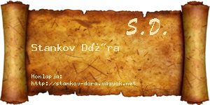Stankov Dóra névjegykártya